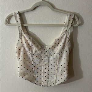 White Fox Boutique White Polka Dot Top